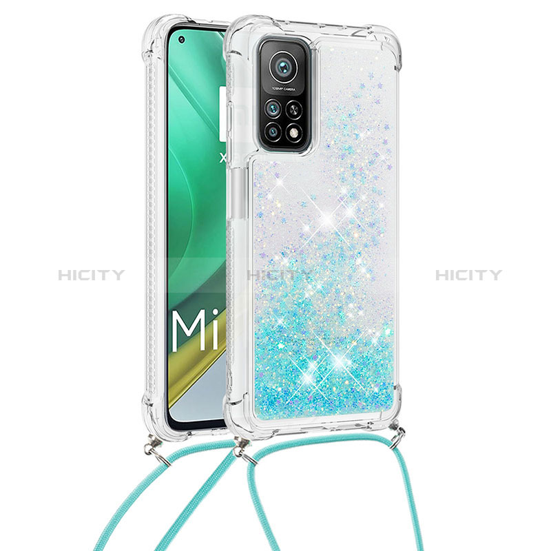 Funda Silicona Carcasa Goma Bling-Bling con Acollador Cordon Lanyard S03 para Xiaomi Mi 10T 5G