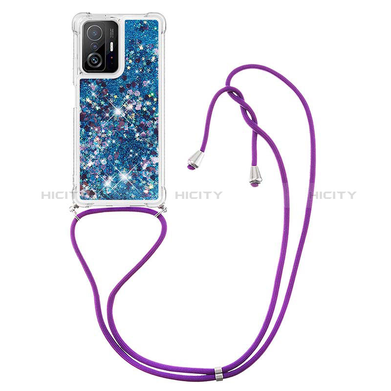 Funda Silicona Carcasa Goma Bling-Bling con Acollador Cordon Lanyard S03 para Xiaomi Mi 11T 5G