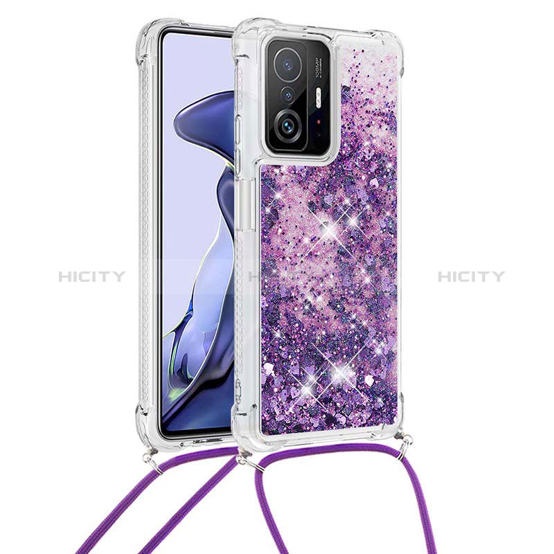 Funda Silicona Carcasa Goma Bling-Bling con Acollador Cordon Lanyard S03 para Xiaomi Mi 11T 5G