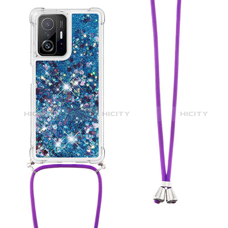 Funda Silicona Carcasa Goma Bling-Bling con Acollador Cordon Lanyard S03 para Xiaomi Mi 11T Pro 5G