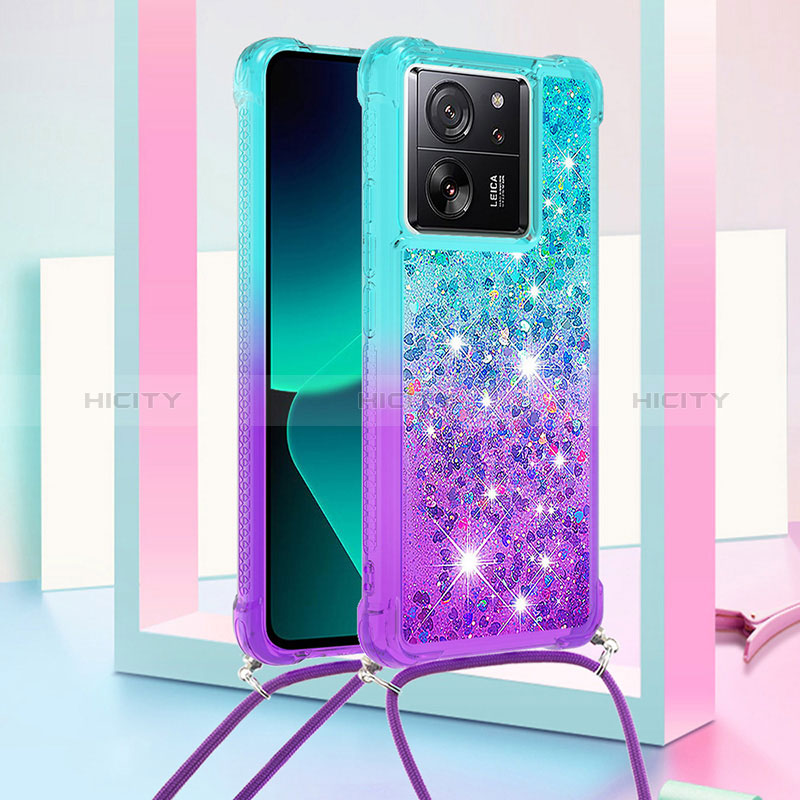 Funda Silicona Carcasa Goma Bling-Bling con Acollador Cordon Lanyard YB1 para Xiaomi Redmi K60 Ultra 5G