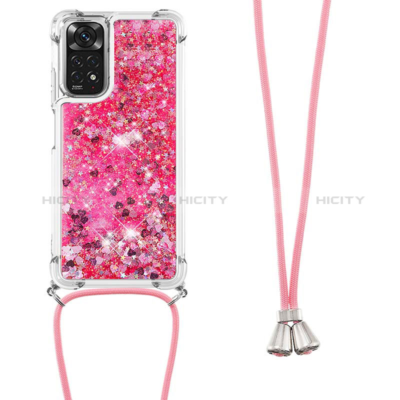 Funda Silicona Carcasa Goma Bling-Bling con Acollador Cordon Lanyard YB1 para Xiaomi Redmi Note 11 4G (2022)