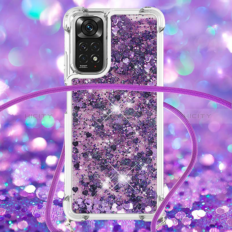 Funda Silicona Carcasa Goma Bling-Bling con Acollador Cordon Lanyard YB1 para Xiaomi Redmi Note 11S 4G