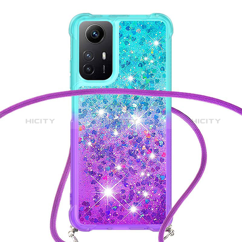 Funda Silicona Carcasa Goma Bling-Bling con Acollador Cordon Lanyard YB1 para Xiaomi Redmi Note 12S