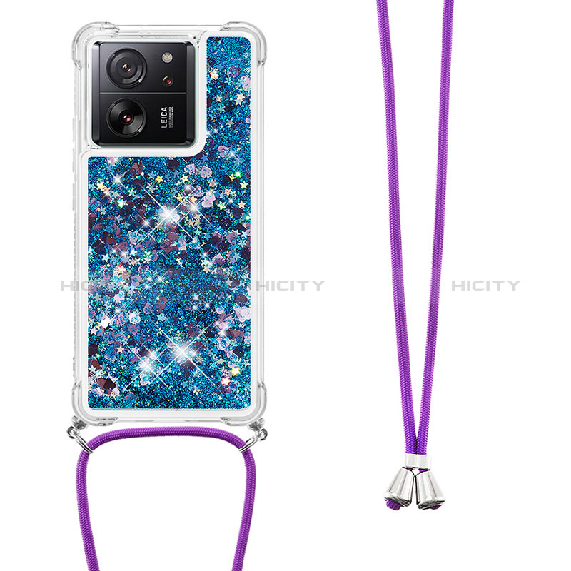 Funda Silicona Carcasa Goma Bling-Bling con Acollador Cordon Lanyard YB2 para Xiaomi Mi 13T Pro 5G