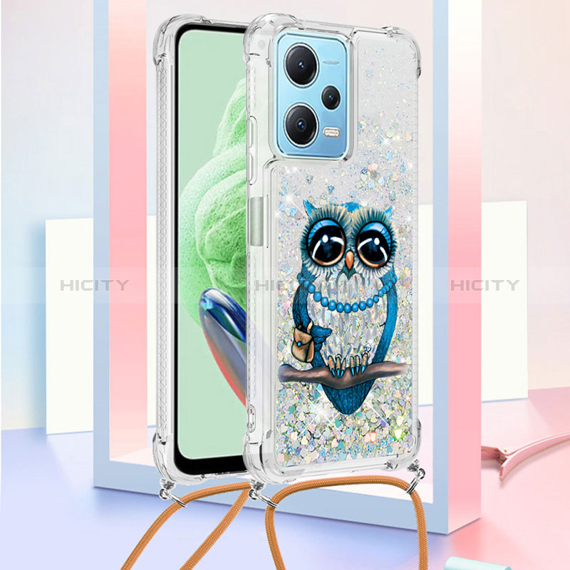 Funda Silicona Carcasa Goma Bling-Bling con Acollador Cordon Lanyard YB2 para Xiaomi Redmi Note 12 5G