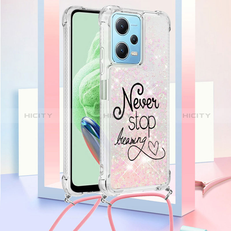 Funda Silicona Carcasa Goma Bling-Bling con Acollador Cordon Lanyard YB2 para Xiaomi Redmi Note 12 5G