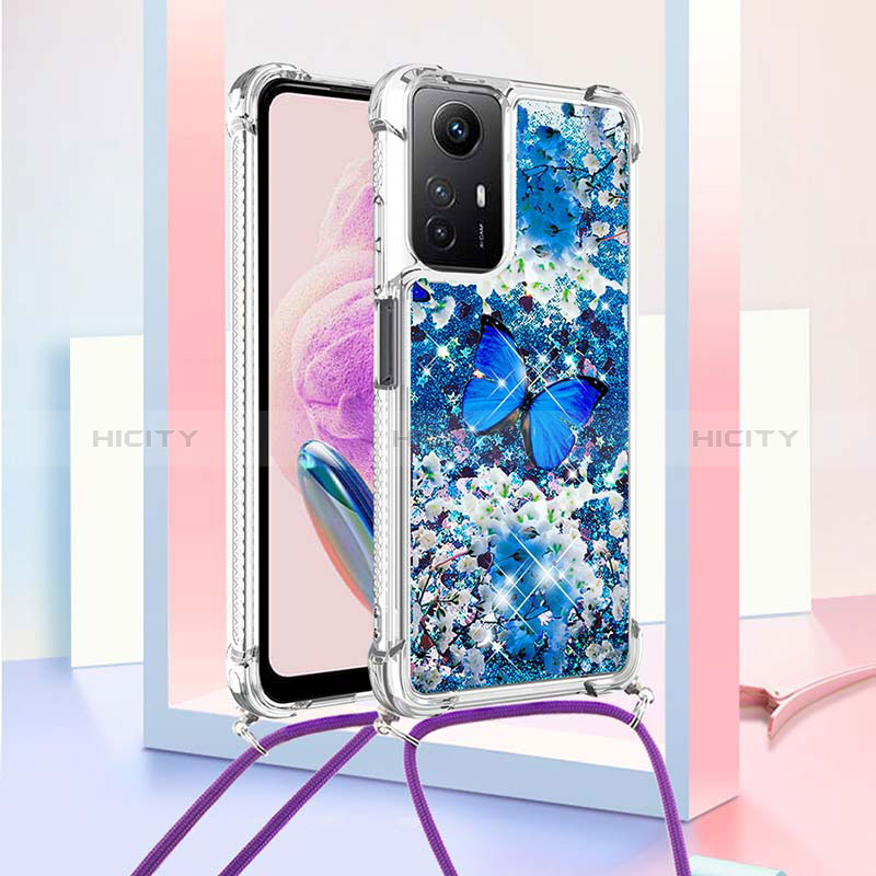 Funda Silicona Carcasa Goma Bling-Bling con Acollador Cordon Lanyard YB2 para Xiaomi Redmi Note 12S