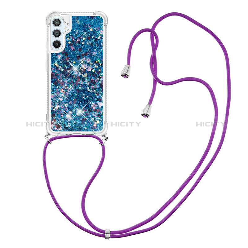 Funda Silicona Carcasa Goma Bling-Bling con Acollador Cordon Lanyard YB3 para Samsung Galaxy A54 5G