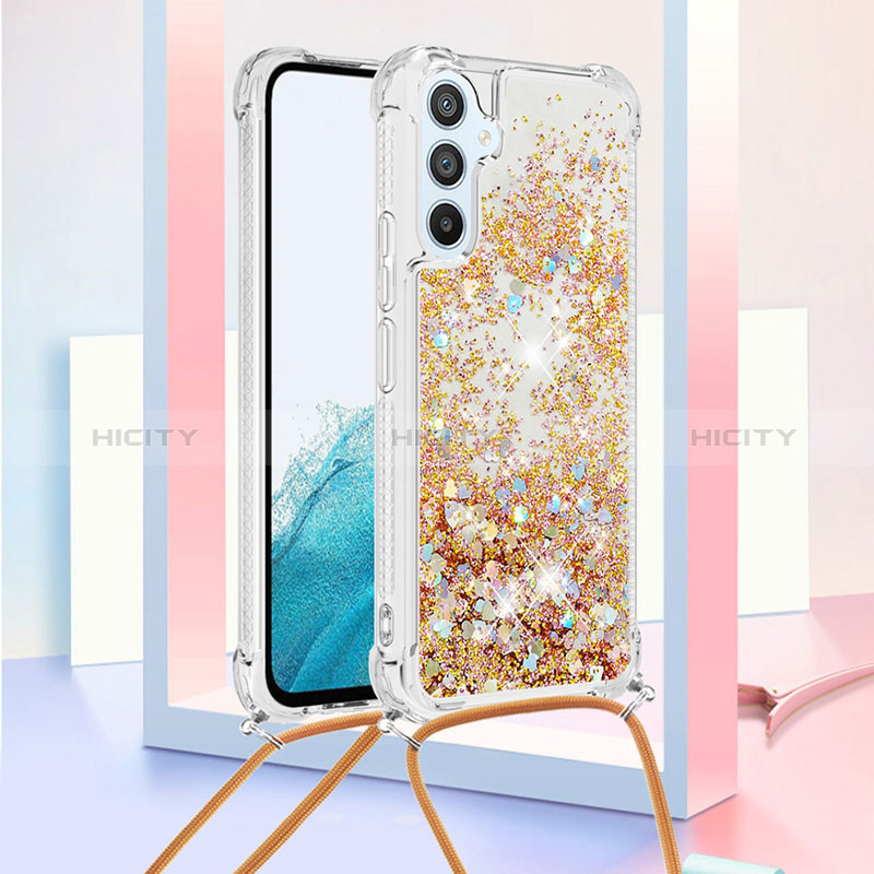 Funda Silicona Carcasa Goma Bling-Bling con Acollador Cordon Lanyard YB3 para Samsung Galaxy A54 5G