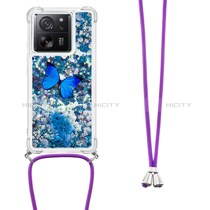 Funda Silicona Carcasa Goma Bling-Bling con Acollador Cordon Lanyard YB3 para Xiaomi Mi 13T 5G