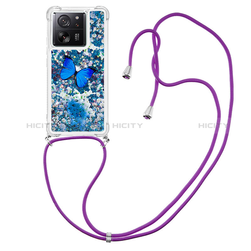 Funda Silicona Carcasa Goma Bling-Bling con Acollador Cordon Lanyard YB3 para Xiaomi Mi 13T 5G