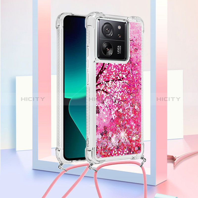 Funda Silicona Carcasa Goma Bling-Bling con Acollador Cordon Lanyard YB3 para Xiaomi Mi 13T 5G