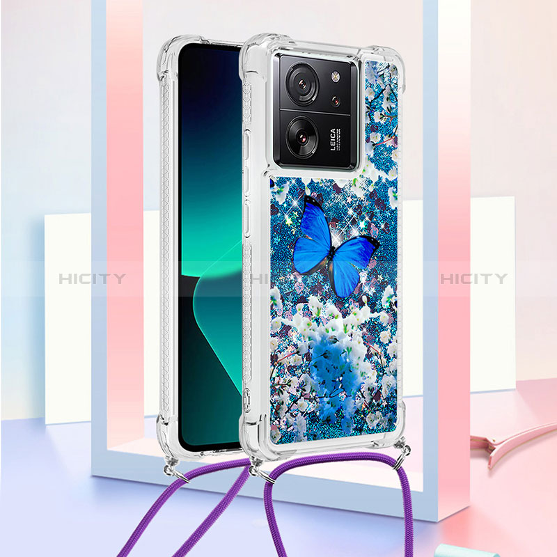 Funda Silicona Carcasa Goma Bling-Bling con Acollador Cordon Lanyard YB3 para Xiaomi Mi 13T 5G