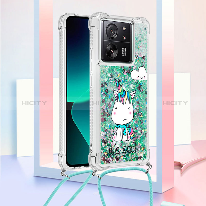 Funda Silicona Carcasa Goma Bling-Bling con Acollador Cordon Lanyard YB3 para Xiaomi Mi 13T 5G