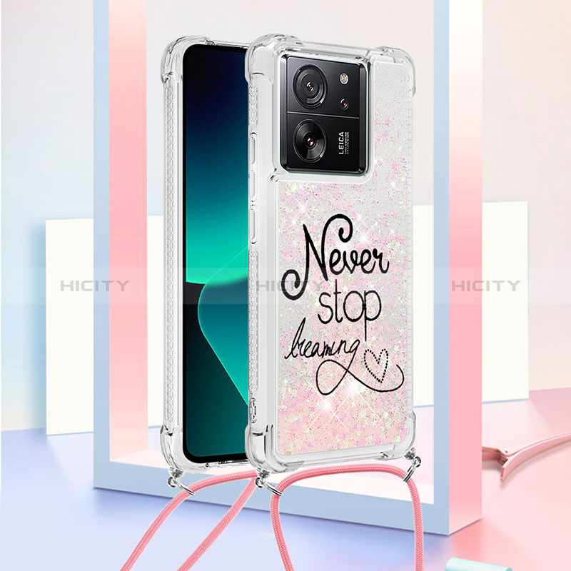 Funda Silicona Carcasa Goma Bling-Bling con Acollador Cordon Lanyard YB3 para Xiaomi Redmi K60 Ultra 5G