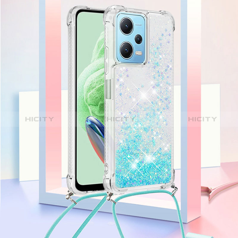 Funda Silicona Carcasa Goma Bling-Bling con Acollador Cordon Lanyard YB3 para Xiaomi Redmi Note 12 5G