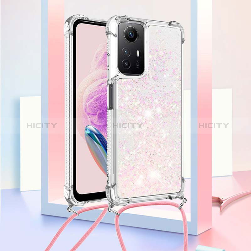 Funda Silicona Carcasa Goma Bling-Bling con Acollador Cordon Lanyard YB3 para Xiaomi Redmi Note 12S