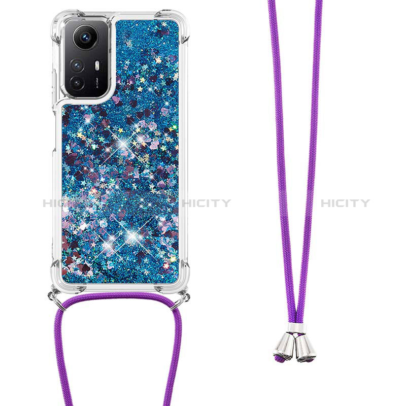 Funda Silicona Carcasa Goma Bling-Bling con Acollador Cordon Lanyard YB3 para Xiaomi Redmi Note 12S