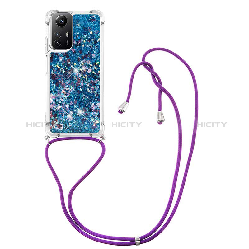 Funda Silicona Carcasa Goma Bling-Bling con Acollador Cordon Lanyard YB3 para Xiaomi Redmi Note 12S