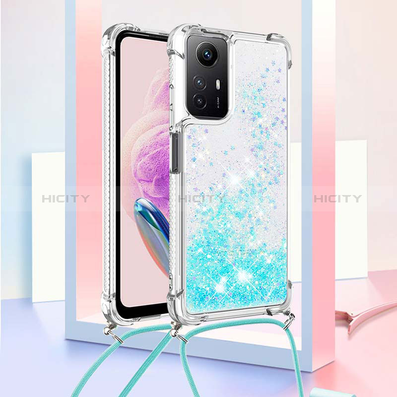 Funda Silicona Carcasa Goma Bling-Bling con Acollador Cordon Lanyard YB3 para Xiaomi Redmi Note 12S