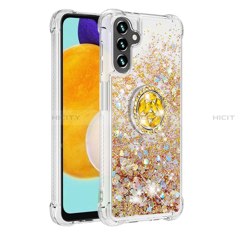 Funda Silicona Carcasa Goma Bling-Bling con Anillo de dedo Soporte S01 para Samsung Galaxy A13 5G