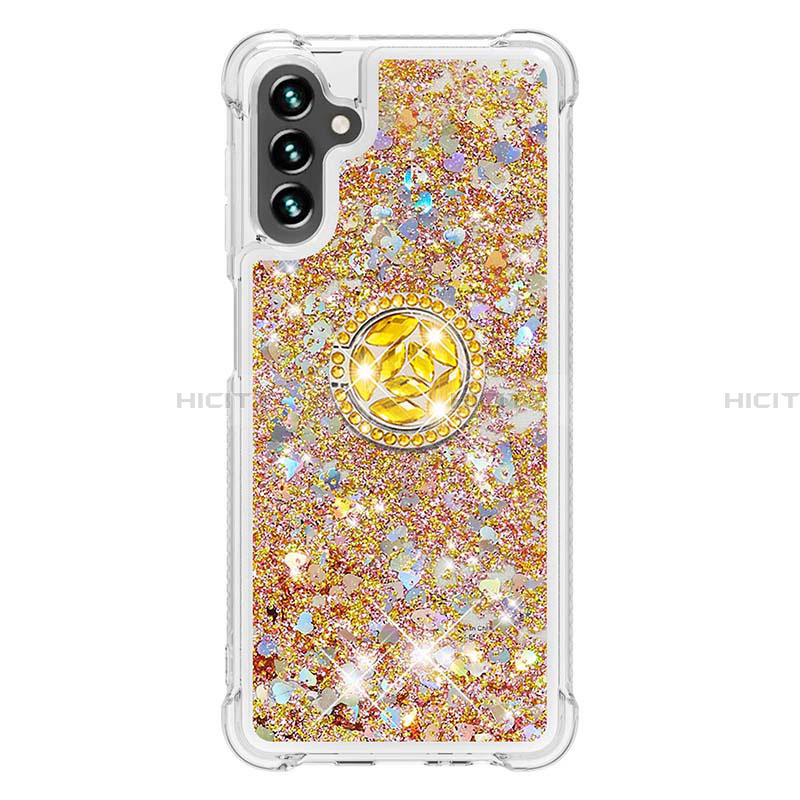 Funda Silicona Carcasa Goma Bling-Bling con Anillo de dedo Soporte S01 para Samsung Galaxy A13 5G