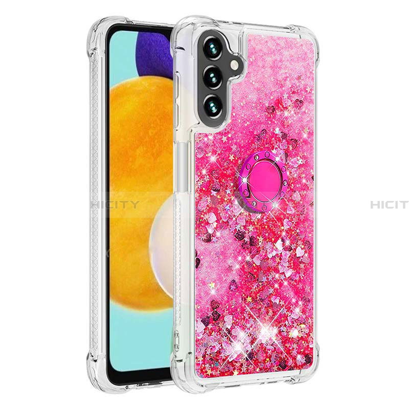 Funda Silicona Carcasa Goma Bling-Bling con Anillo de dedo Soporte S01 para Samsung Galaxy A13 5G