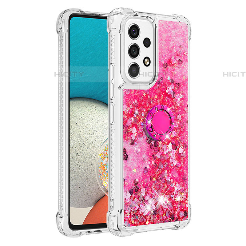 Funda Silicona Carcasa Goma Bling-Bling con Anillo de dedo Soporte S01 para Samsung Galaxy A53 5G