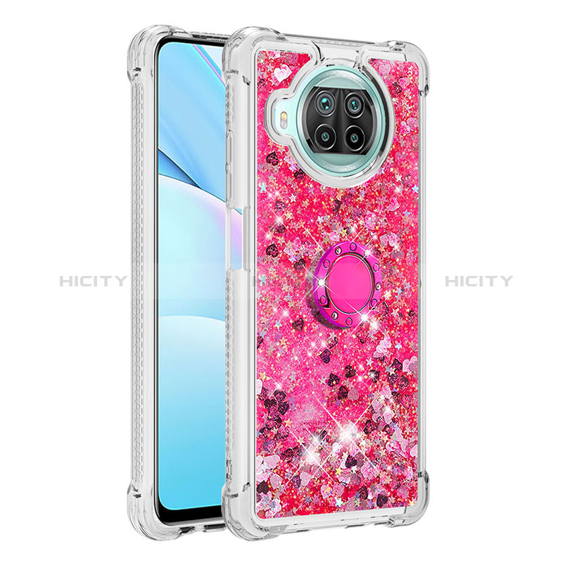 Funda Silicona Carcasa Goma Bling-Bling con Anillo de dedo Soporte S01 para Xiaomi Mi 10i 5G