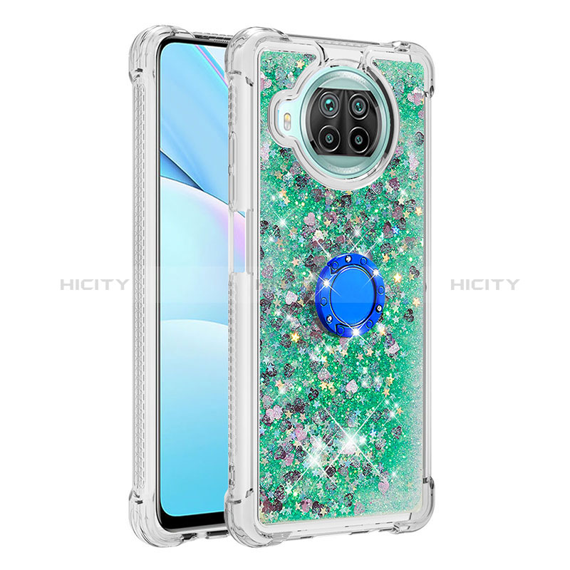 Funda Silicona Carcasa Goma Bling-Bling con Anillo de dedo Soporte S01 para Xiaomi Mi 10i 5G