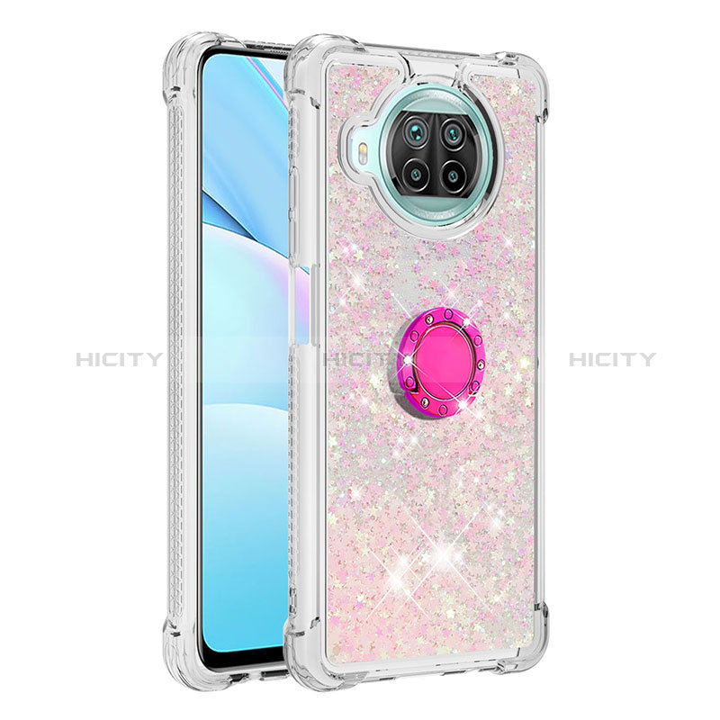 Funda Silicona Carcasa Goma Bling-Bling con Anillo de dedo Soporte S01 para Xiaomi Mi 10i 5G