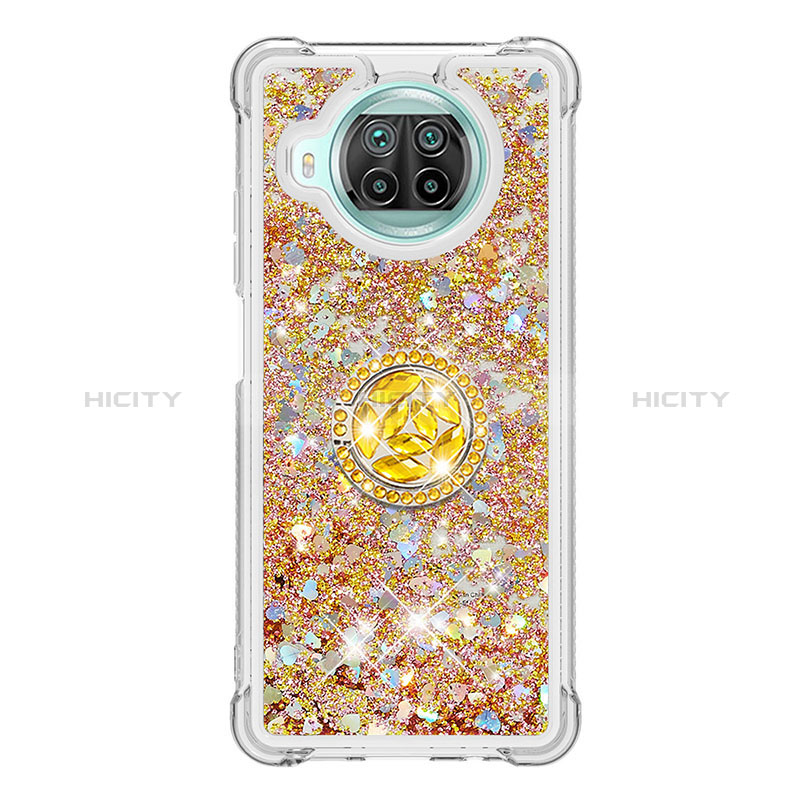 Funda Silicona Carcasa Goma Bling-Bling con Anillo de dedo Soporte S01 para Xiaomi Mi 10T Lite 5G