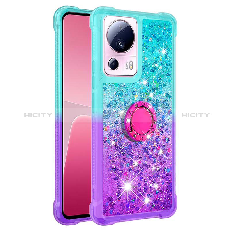 Funda Silicona Carcasa Goma Bling-Bling con Anillo de dedo Soporte S02 para Xiaomi Civi 2 5G