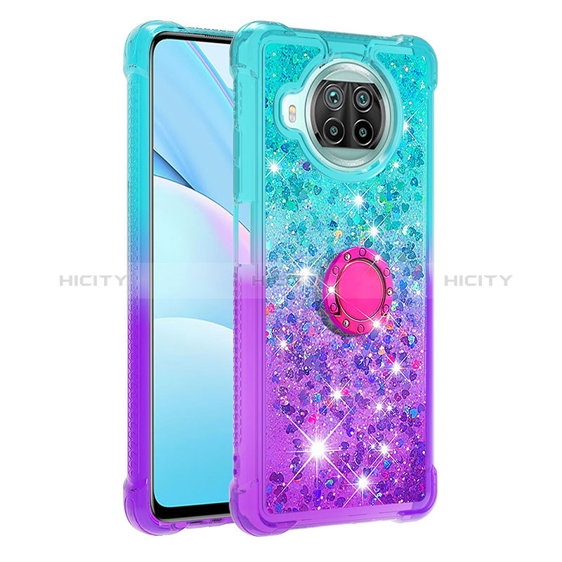 Funda Silicona Carcasa Goma Bling-Bling con Anillo de dedo Soporte S02 para Xiaomi Mi 10i 5G