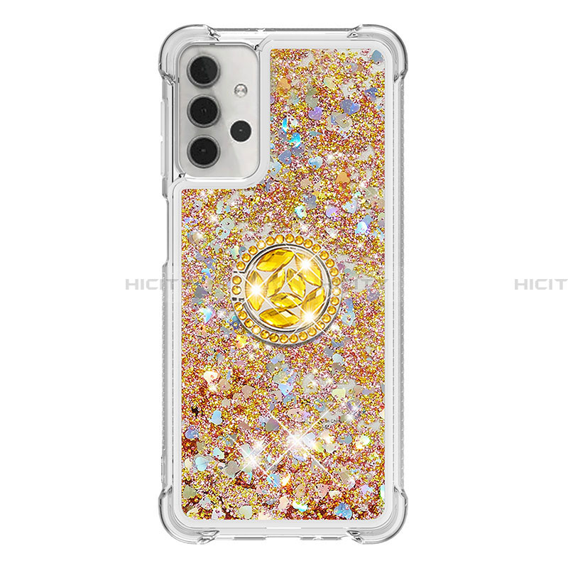 Funda Silicona Carcasa Goma Bling-Bling con Anillo de dedo Soporte S03 para Samsung Galaxy A32 5G