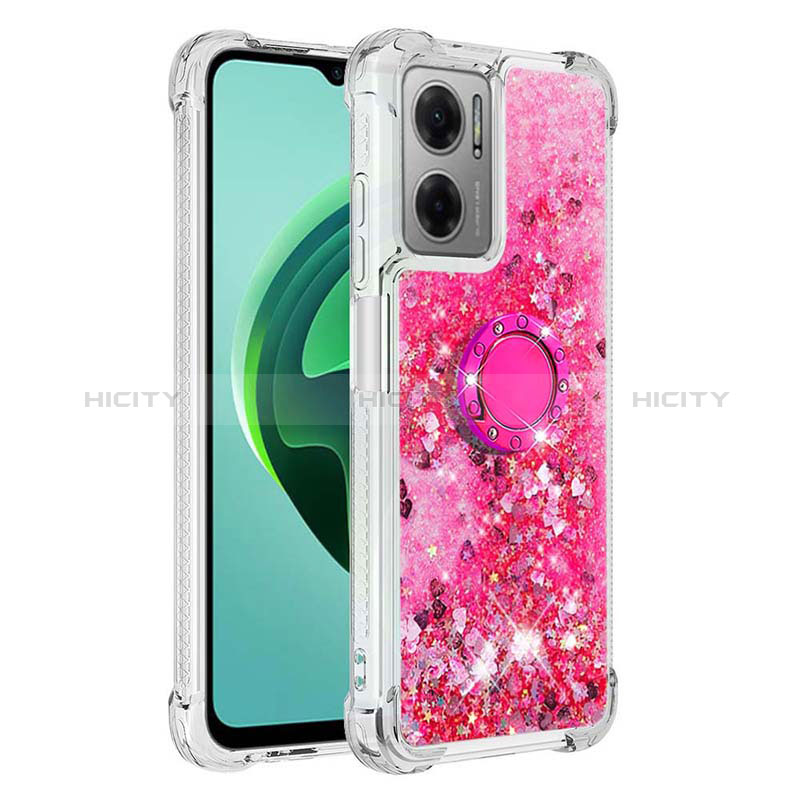 Funda Silicona Carcasa Goma Bling-Bling con Anillo de dedo Soporte S03 para Xiaomi Redmi 11 Prime 5G