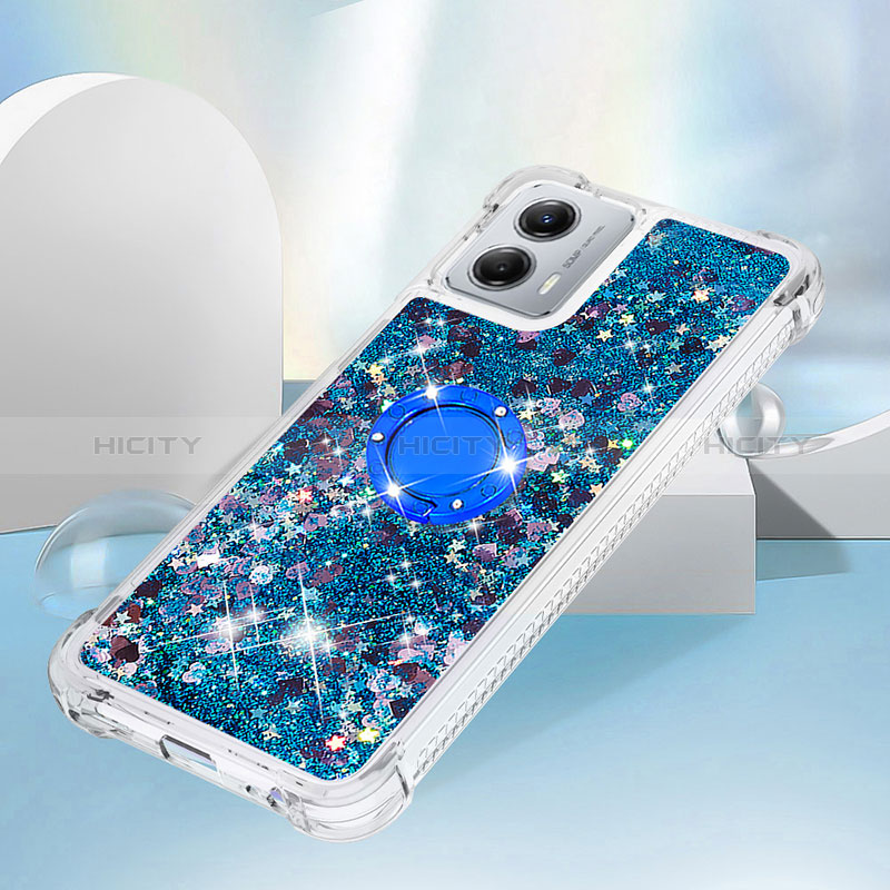 Funda Silicona Carcasa Goma Bling-Bling con Anillo de dedo Soporte YB1 para Motorola Moto G 5G (2023)