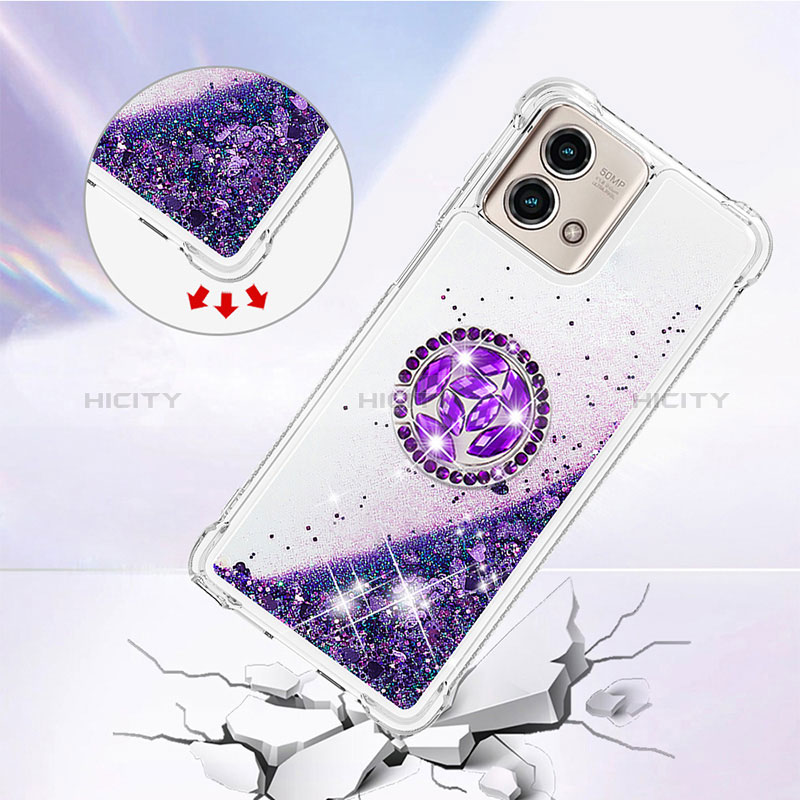 Funda Silicona Carcasa Goma Bling-Bling con Anillo de dedo Soporte YB1 para Motorola Moto G Stylus (2023) 5G