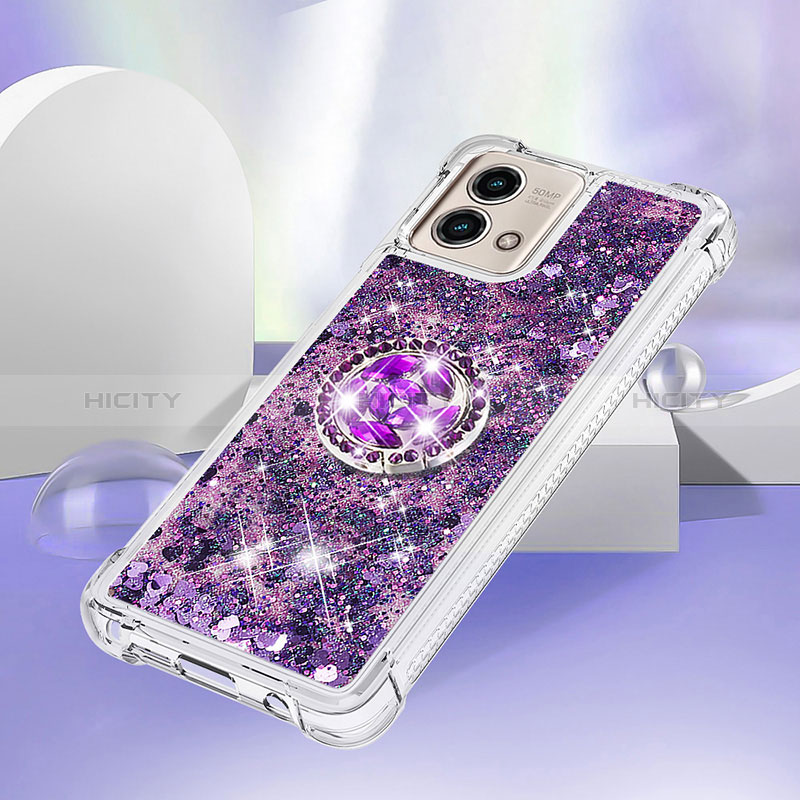 Funda Silicona Carcasa Goma Bling-Bling con Anillo de dedo Soporte YB1 para Motorola Moto G Stylus (2023) 5G