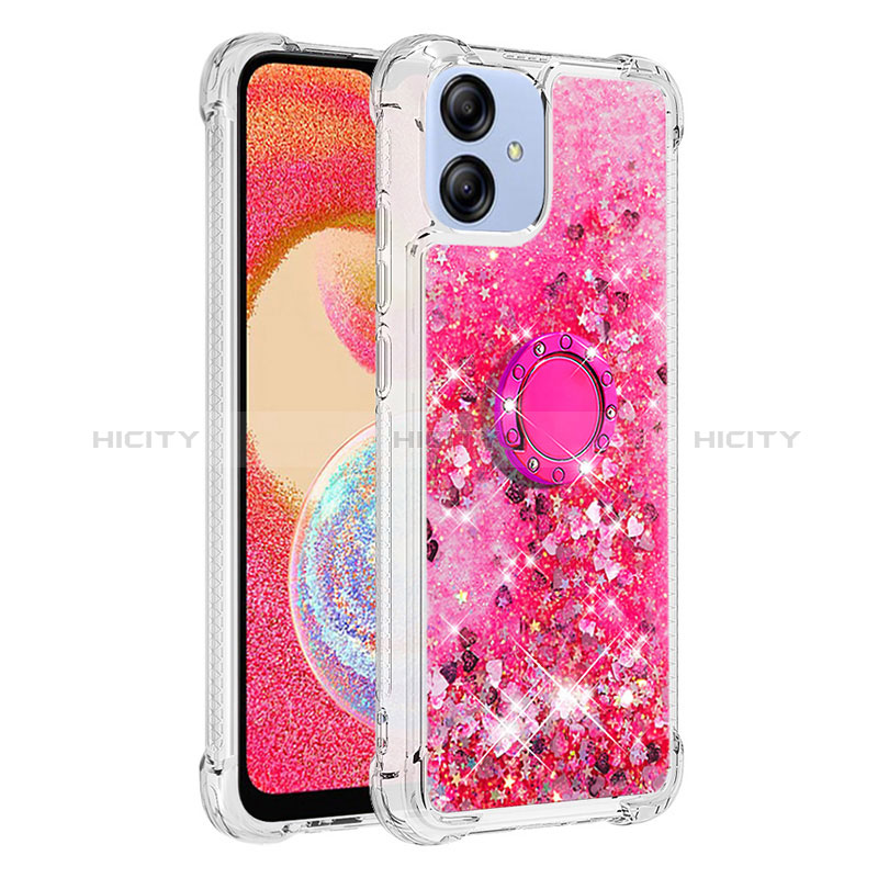 Funda Silicona Carcasa Goma Bling-Bling con Anillo de dedo Soporte YB1 para Samsung Galaxy A04 4G