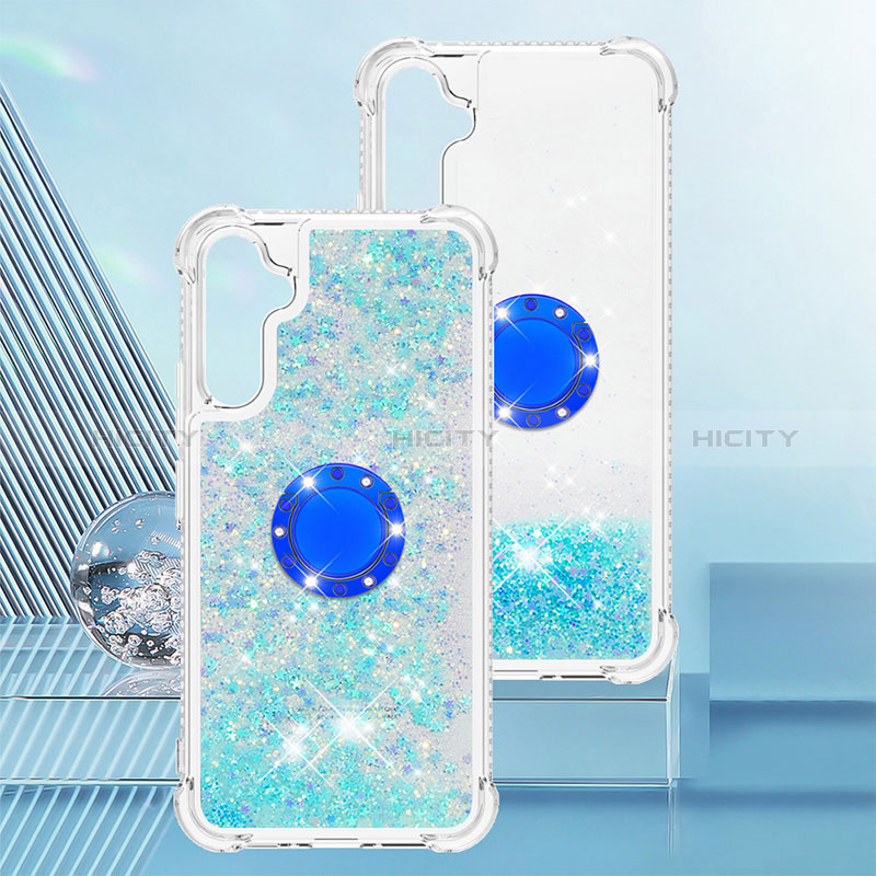 Funda Silicona Carcasa Goma Bling-Bling con Anillo de dedo Soporte YB1 para Samsung Galaxy A34 5G