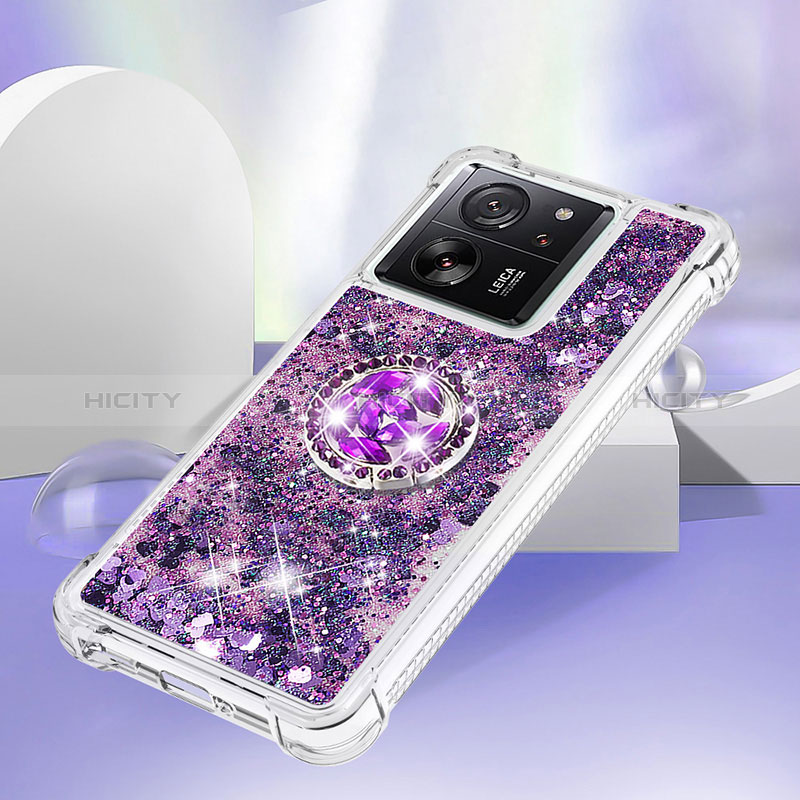 Funda Silicona Carcasa Goma Bling-Bling con Anillo de dedo Soporte YB1 para Xiaomi Redmi K60 Ultra 5G