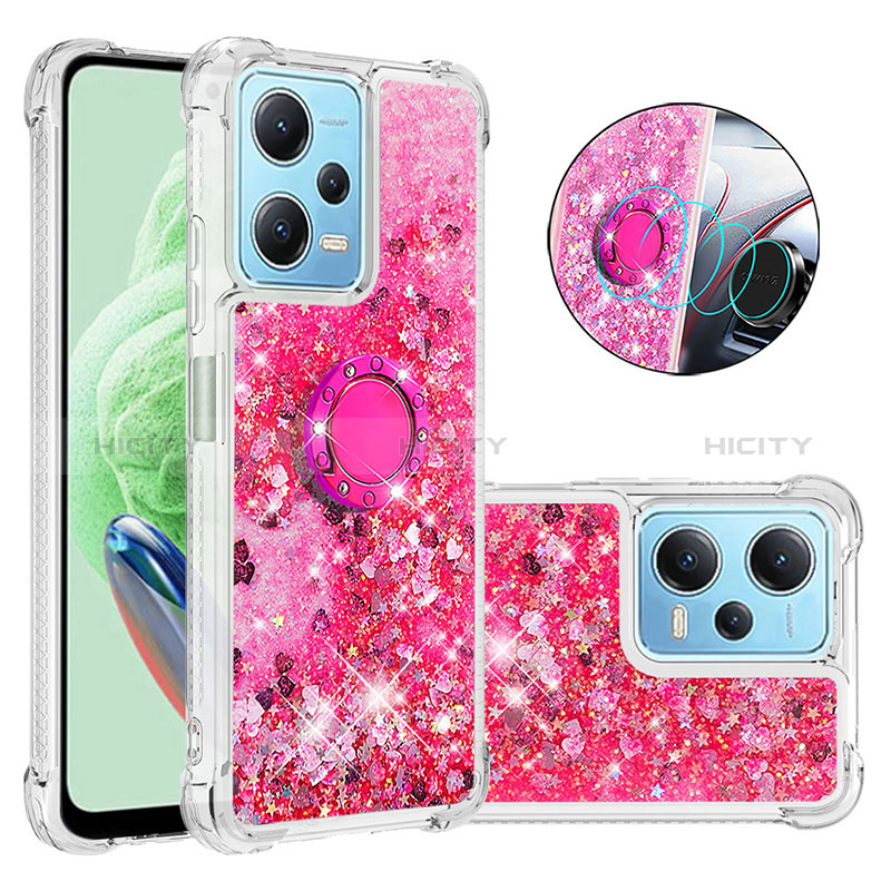 Funda Silicona Carcasa Goma Bling-Bling con Anillo de dedo Soporte YB1 para Xiaomi Redmi Note 12 5G