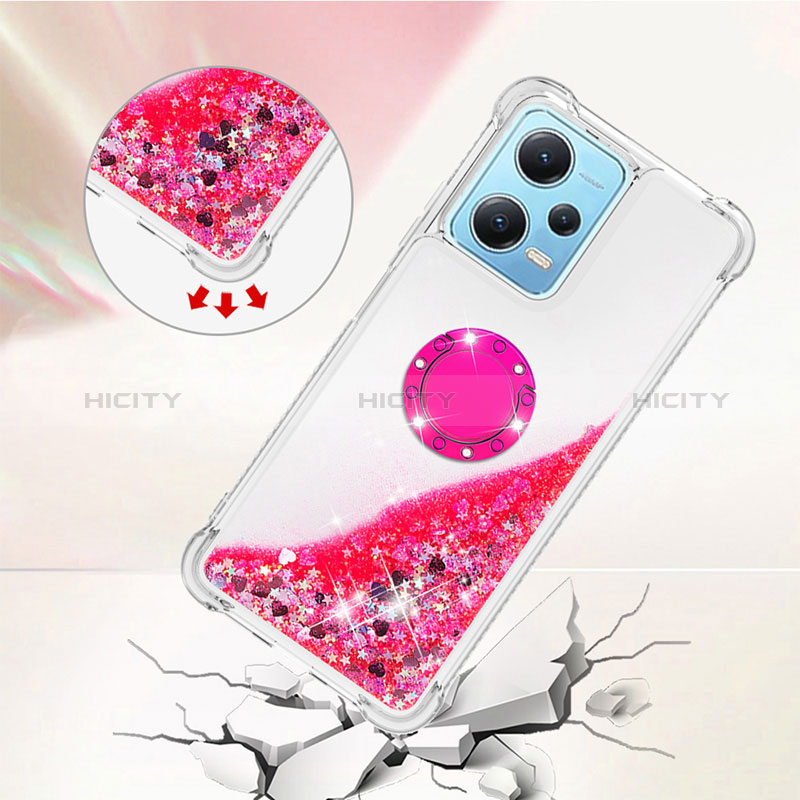 Funda Silicona Carcasa Goma Bling-Bling con Anillo de dedo Soporte YB1 para Xiaomi Redmi Note 12 5G