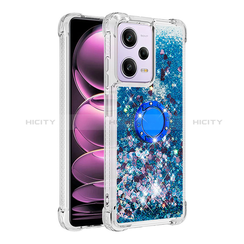 Funda Silicona Carcasa Goma Bling-Bling con Anillo de dedo Soporte YB1 para Xiaomi Redmi Note 12 Pro 5G