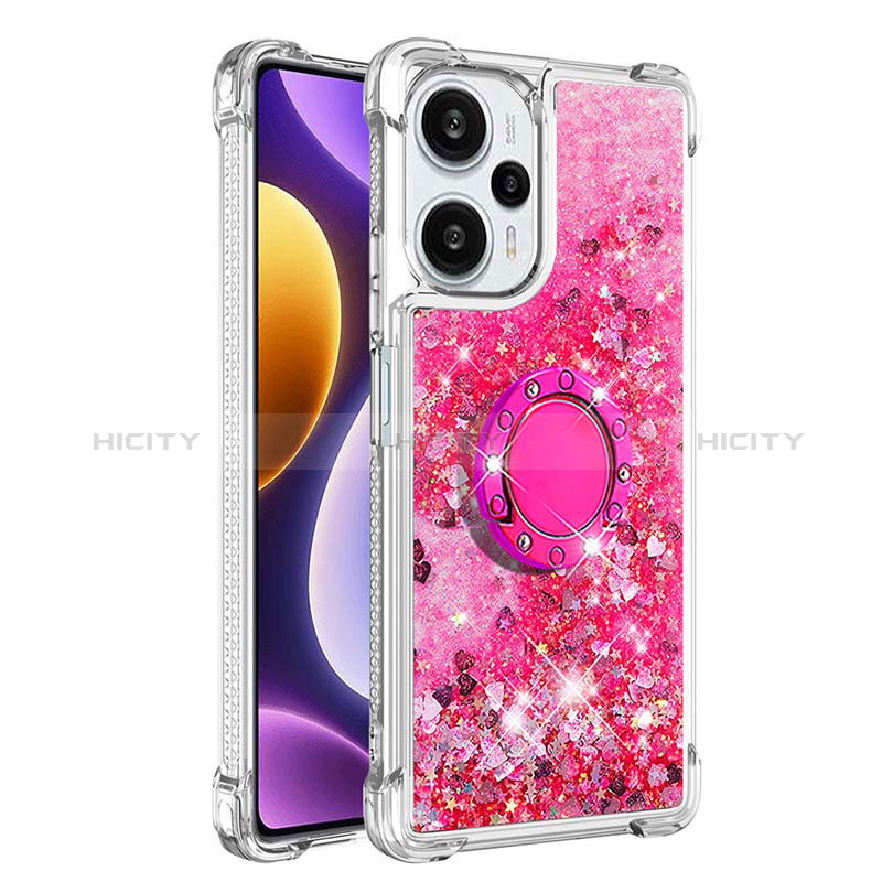 Funda Silicona Carcasa Goma Bling-Bling con Anillo de dedo Soporte YB1 para Xiaomi Redmi Note 12 Turbo 5G