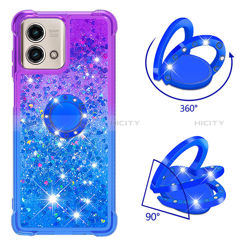 Funda Silicona Carcasa Goma Bling-Bling con Anillo de dedo Soporte YB2 para Motorola Moto G Stylus (2023) 5G