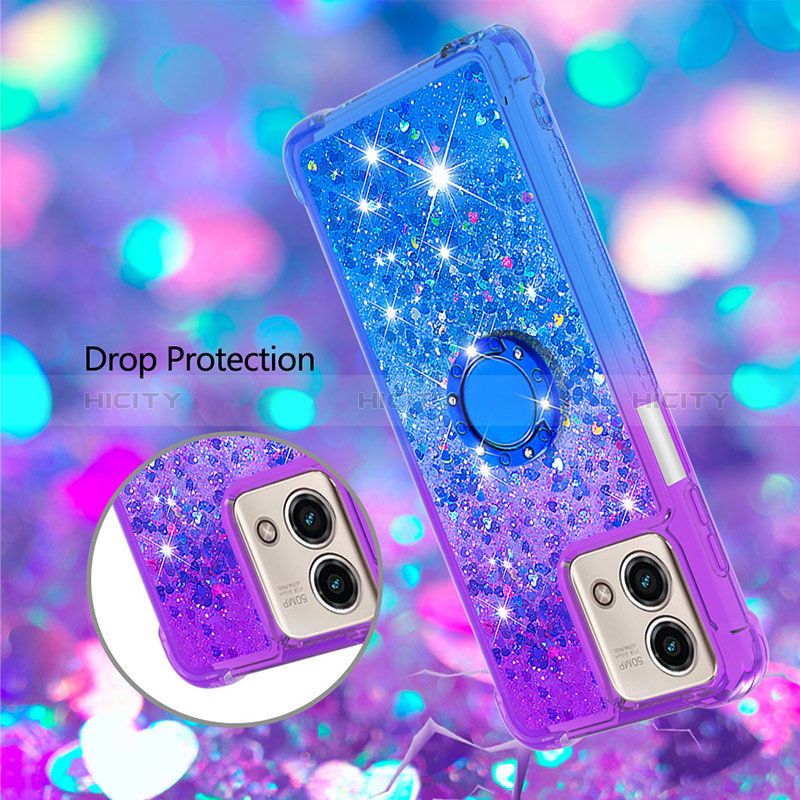 Funda Silicona Carcasa Goma Bling-Bling con Anillo de dedo Soporte YB2 para Motorola Moto G Stylus (2023) 5G