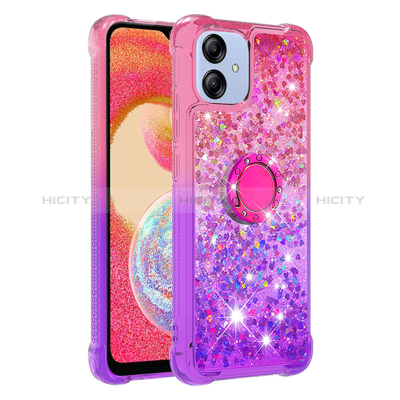 Funda Silicona Carcasa Goma Bling-Bling con Anillo de dedo Soporte YB2 para Samsung Galaxy M04